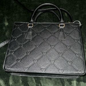 Heart black purse